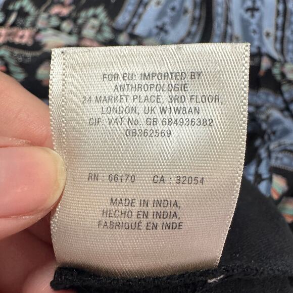 Anthropologie Holding Horses Dress Womens Medium Blue Boho Prairie Winter Moon - Picture 9 of 13